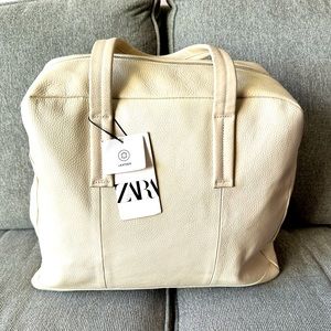 ZARA Man leather travel bag